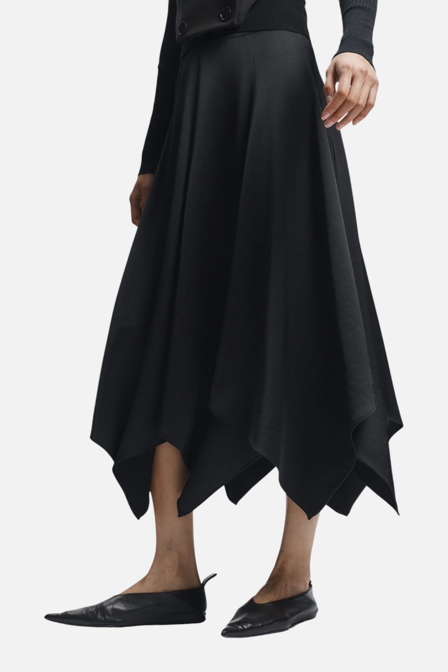 Saint Art Women's Landon Panel Skirt in Black – back view