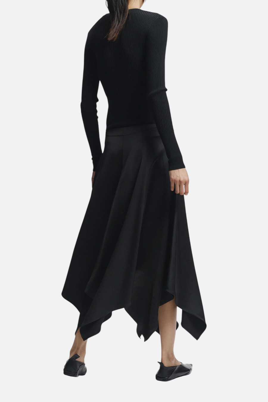 Saint Art Women's Landon Panel Skirt in Black – side view