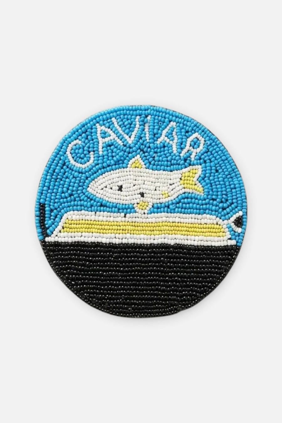 Saint Austin Company Caviar Beaded Coaster Set – back view