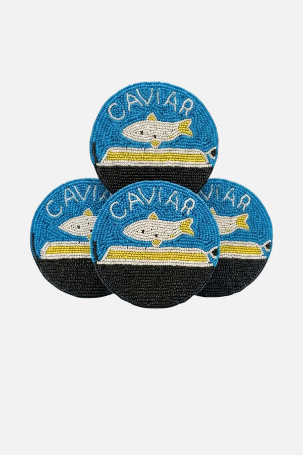 Saint Austin Company Caviar Beaded Coaster Set