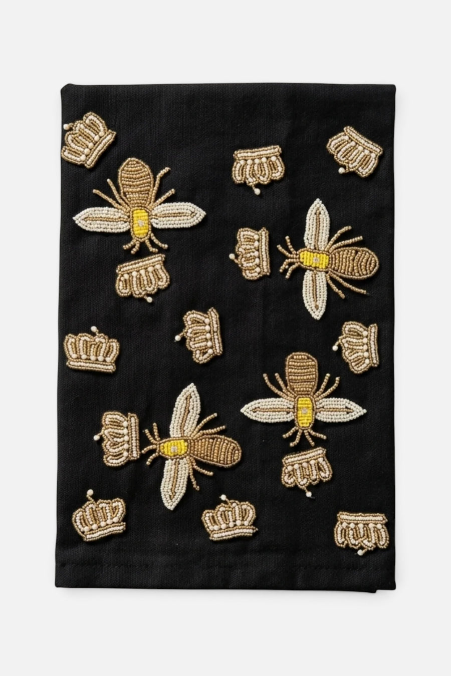 Saint Austin Company Queen Bees Beaded Towel – back view