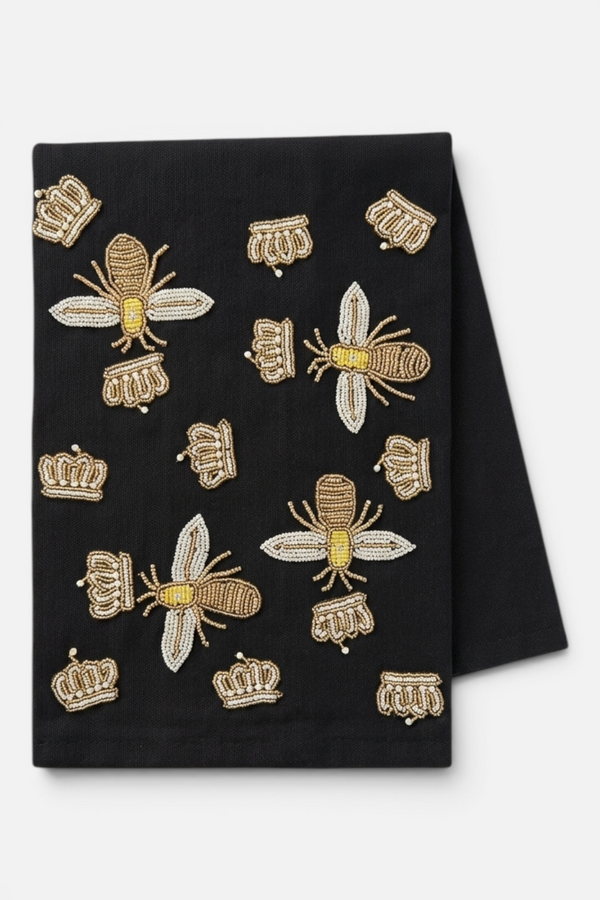 Saint Austin Company Queen Bees Beaded Towel