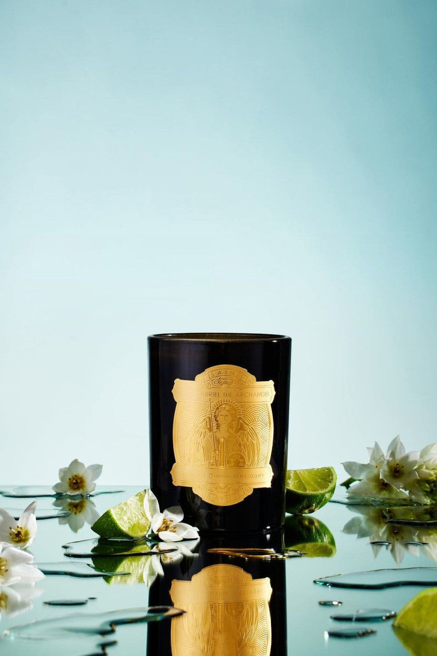 Saint Candles St Gabriel Archangel Special Edition Candle – back view