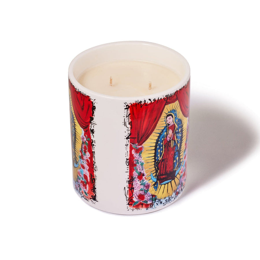 Saint Candles Virgin Mary Apparition Collector's Edition x Louis Carreon Candle – back view