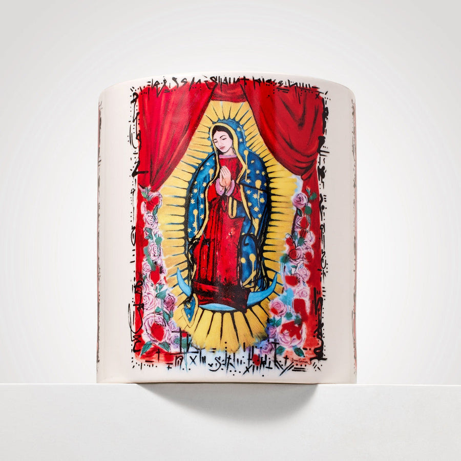 Saint Candles Virgin Mary Apparition Collector's Edition x Louis Carreon Candle – side view