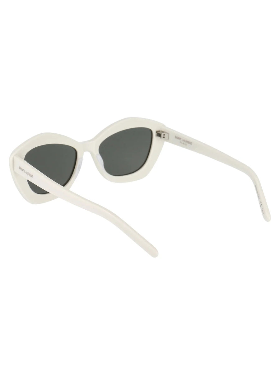 Saint Laurent New Wave Cat-Eye White Sunglasses – back view