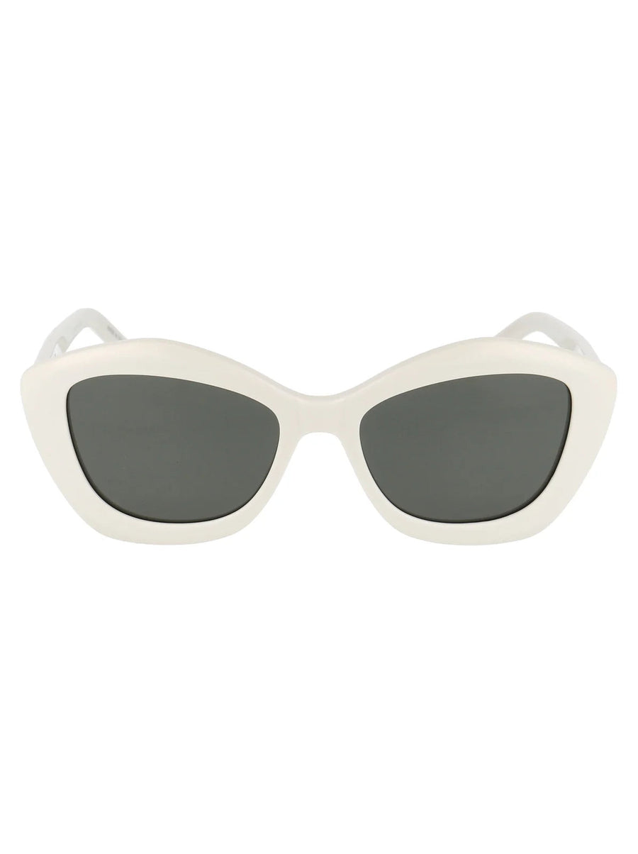 Saint Laurent New Wave Cat-Eye White Sunglasses – detail