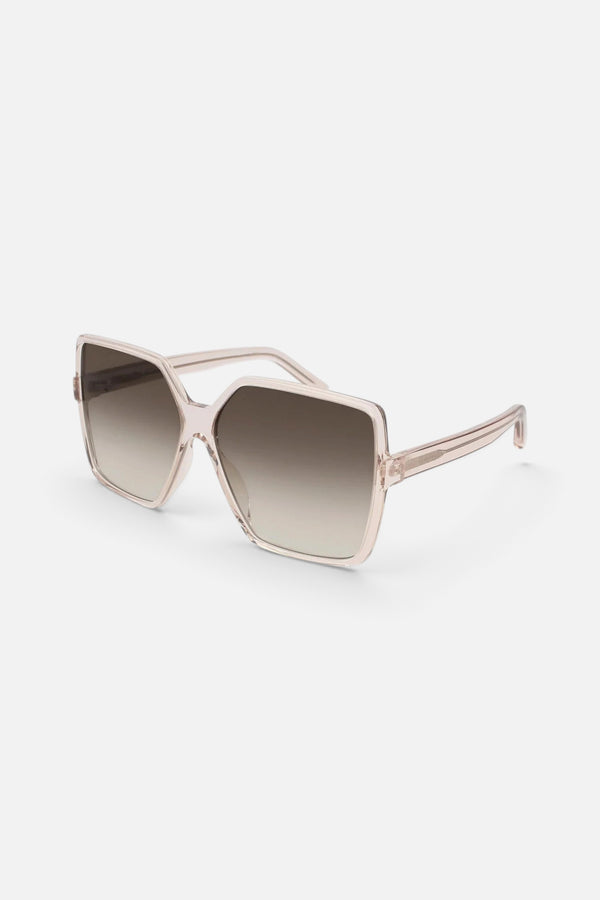 Saint Laurent Nude Sunglasses with Brown Gradient Lenses