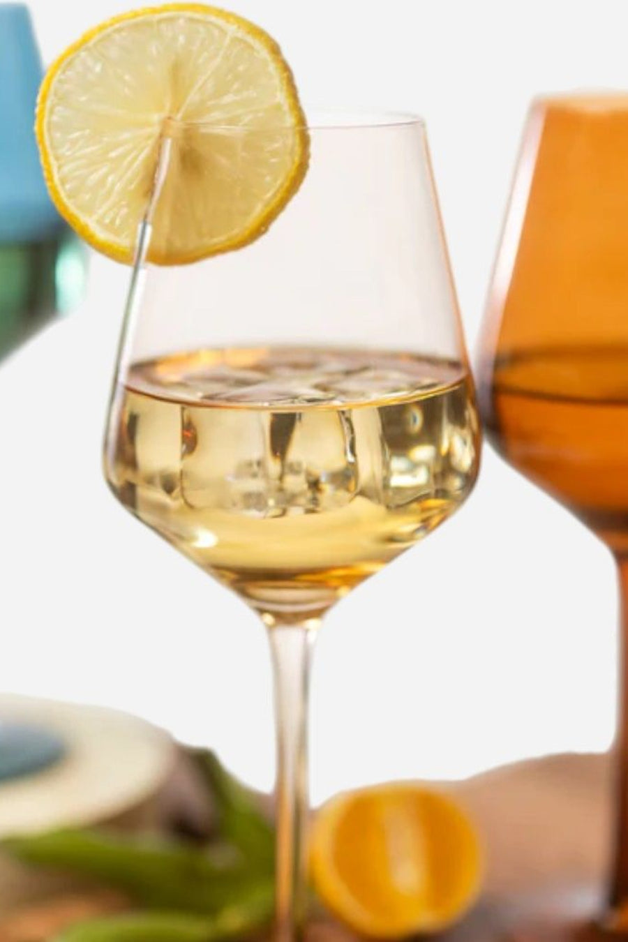 Saludi Glassware Wine Glasses Multi-Color Set of 6 – back view