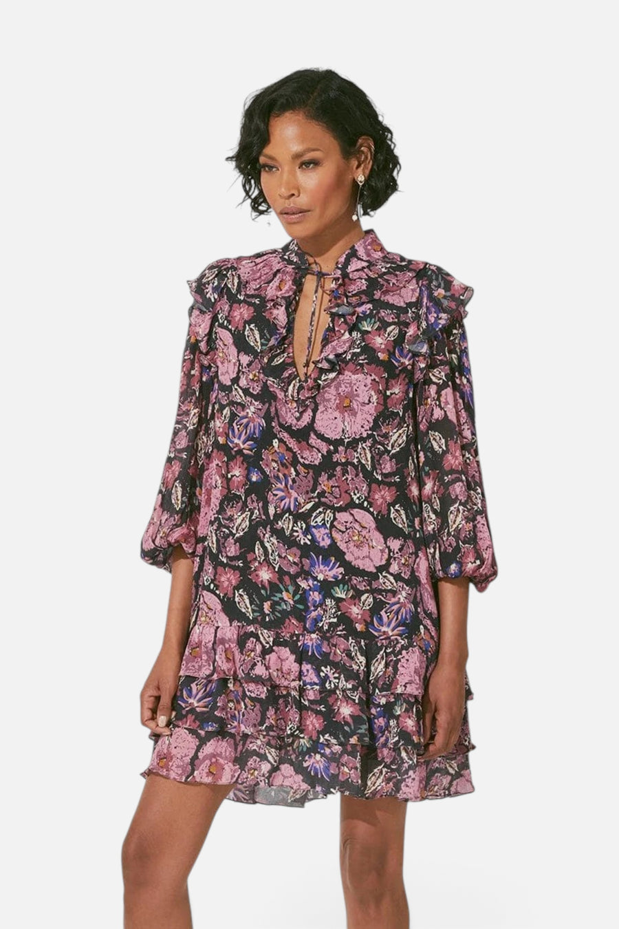 Samaya Mini Dress in Jolie Floral – front view
