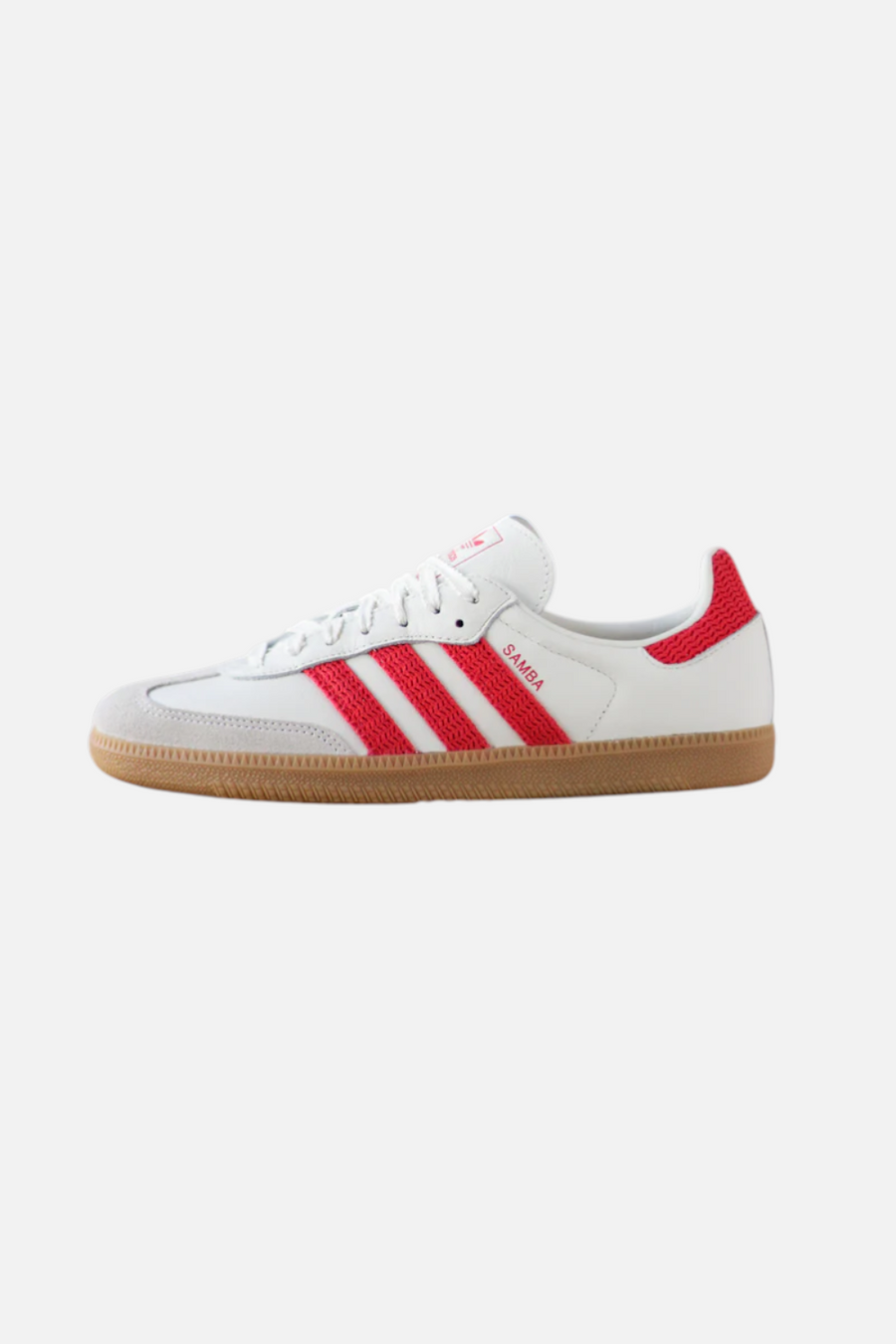 Adidas Women's Samba Og in Off White & Semi Lucid Red