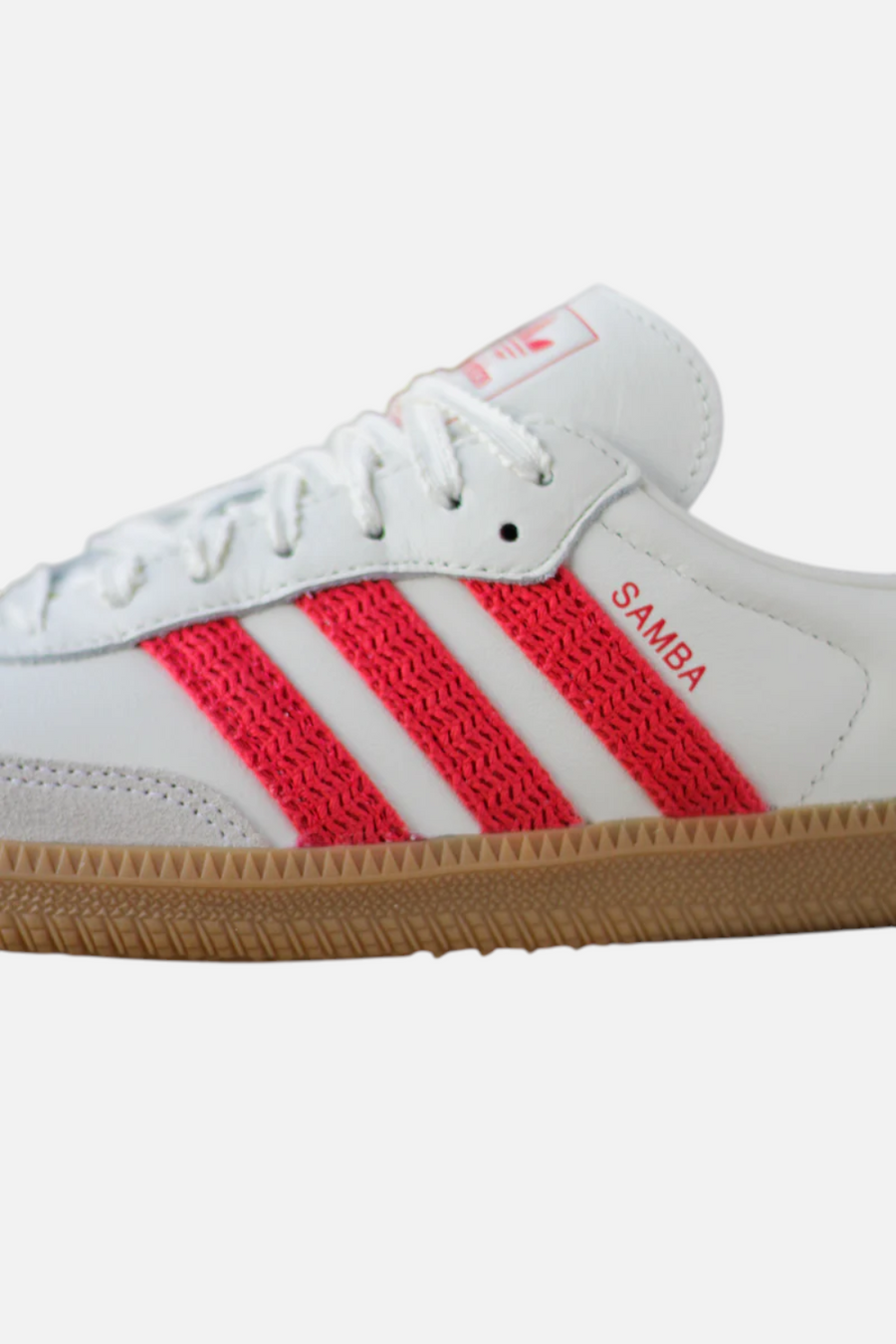 Adidas Women's Samba Og in Off White & Semi Lucid Red