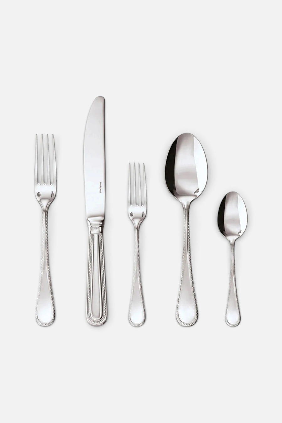 Sambonet Perles Solid Handle 5 Piece Place Setting – front view