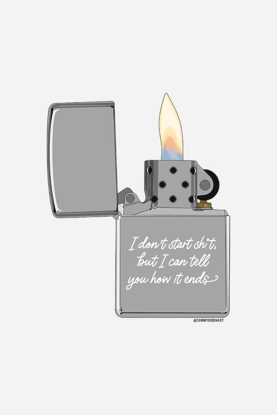 Samy Gorin Vigilante Lighter Taylor Swift Vinyl Sticker – front view