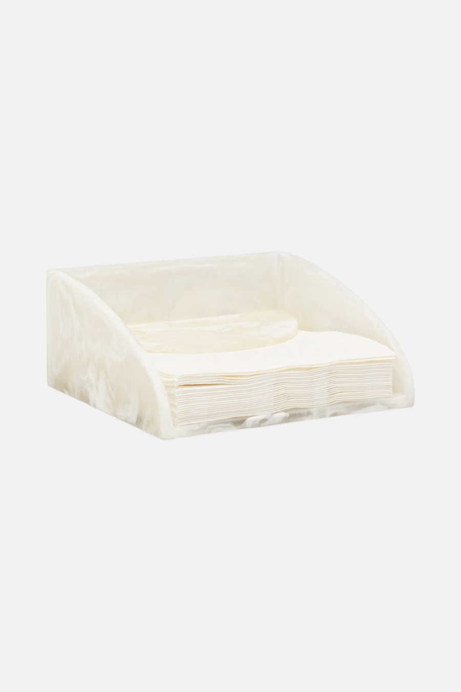 Sandro Luncheon White Swirl Napkin Tray – back view
