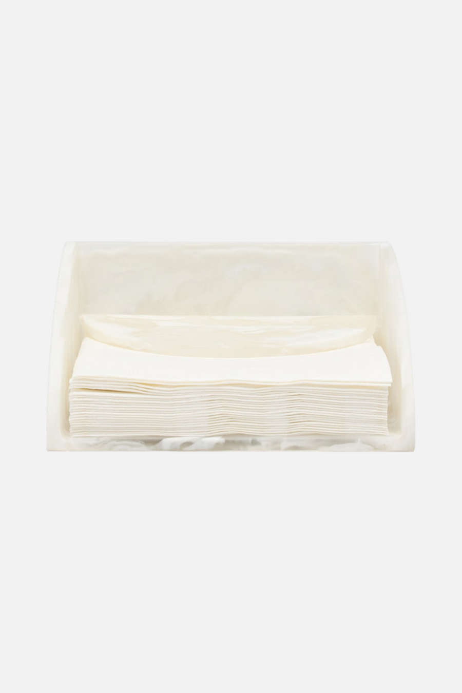 Sandro Luncheon White Swirl Napkin Tray – front view