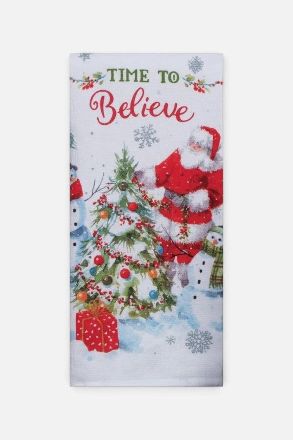 Santa Christmas Village Towel