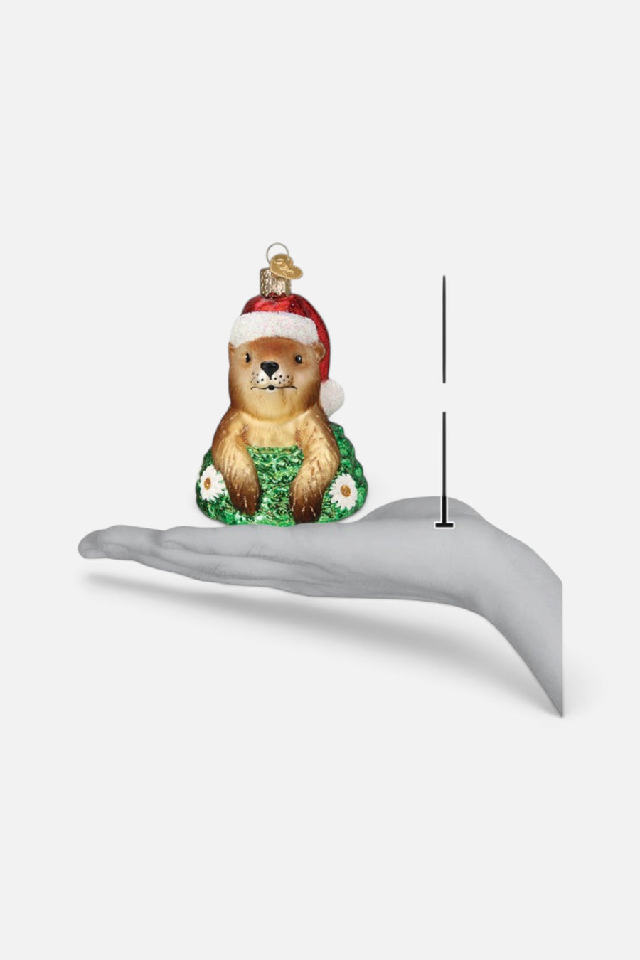 Santa Groundhog Ornament – detail