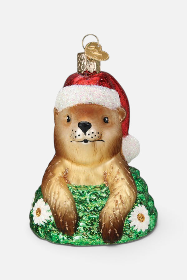 Santa Groundhog Ornament