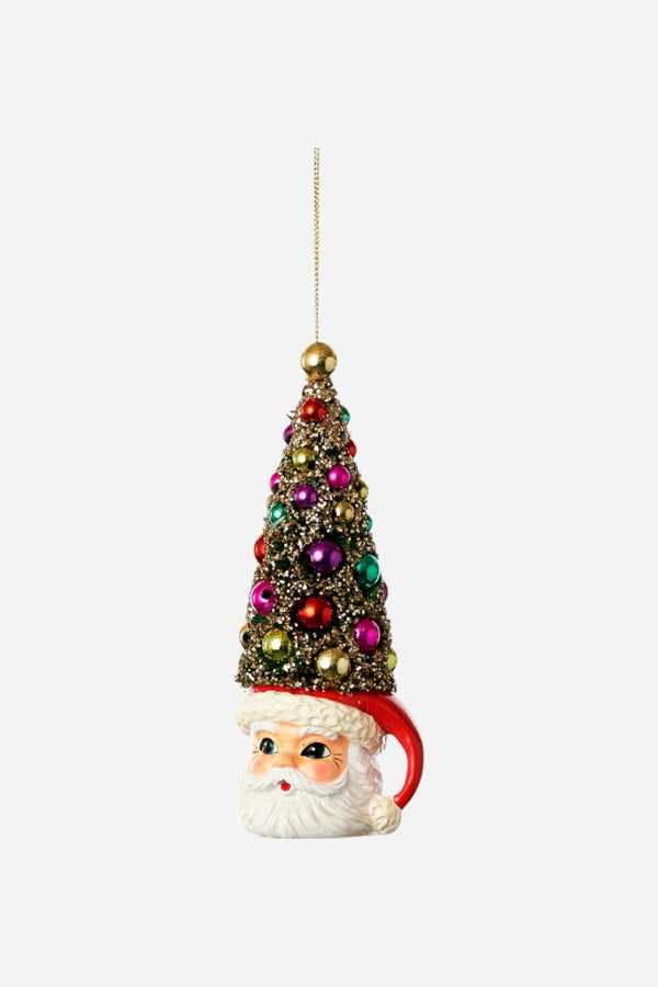 Santa Mug with Sisal Christmas Tree Ornament