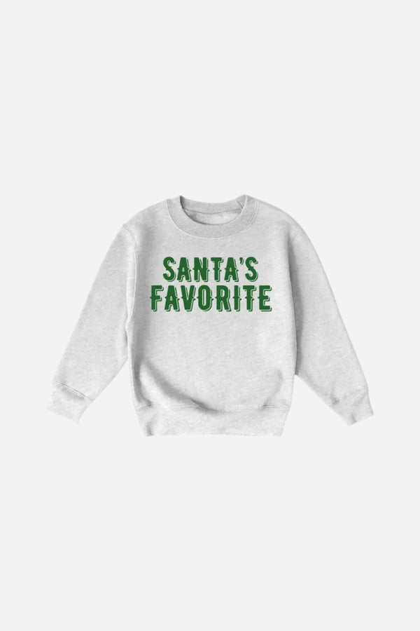 Santa's Favorite Grey Toddler/Youth Sweatshirt