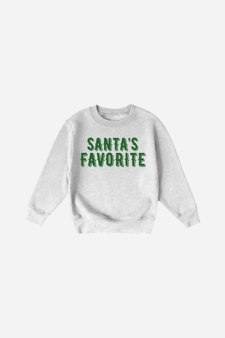 Santa's Favorite Grey Toddler/Youth Sweatshirt – front view