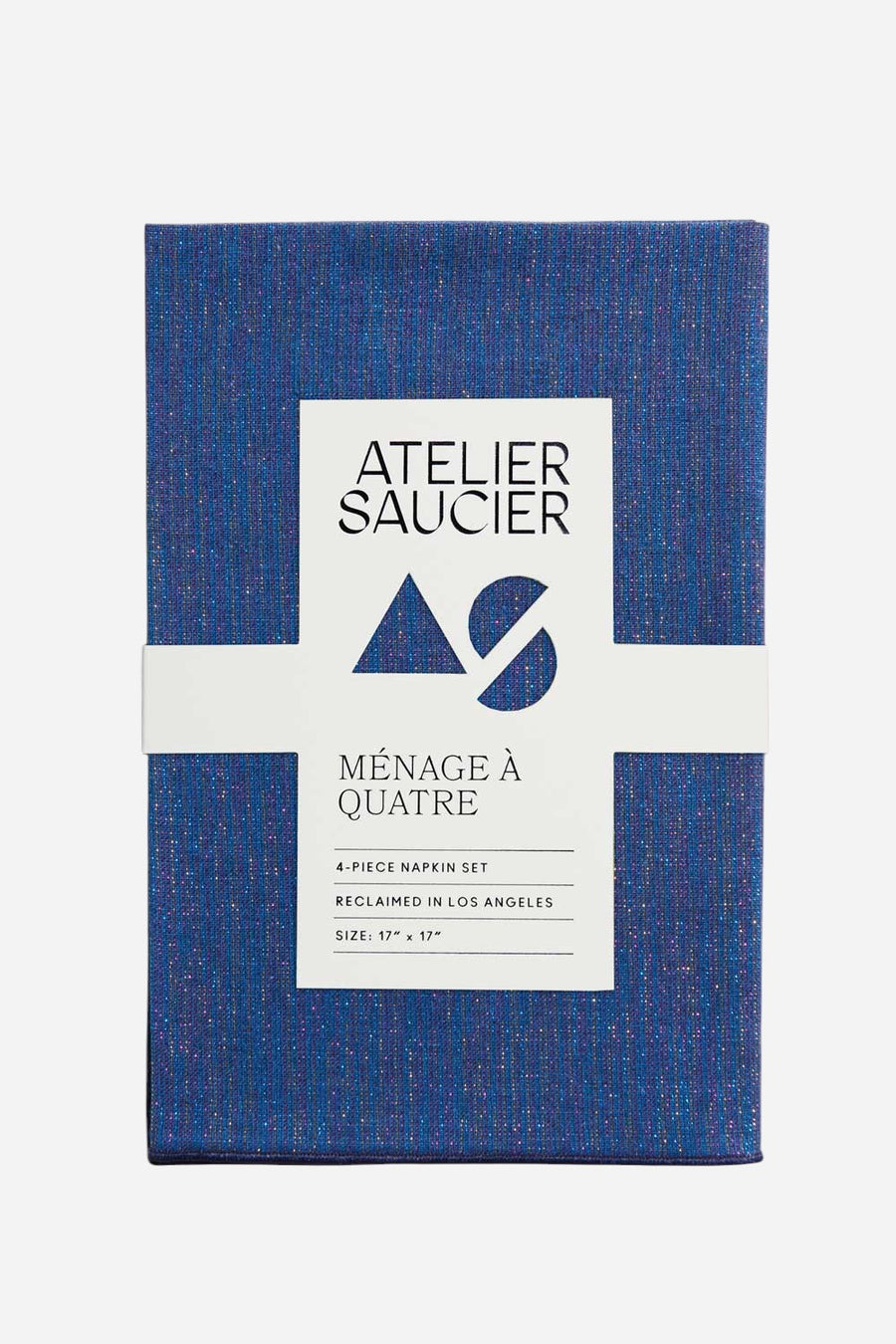 Sapphire Linen Napkin, Set of 4 – front view