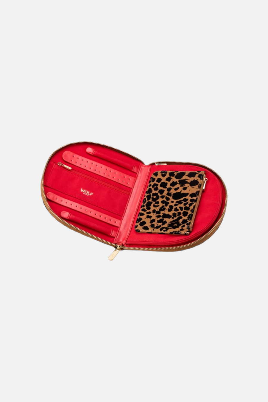 Wolf 1834 Savanna Leopard Print Jewelry Portfolio