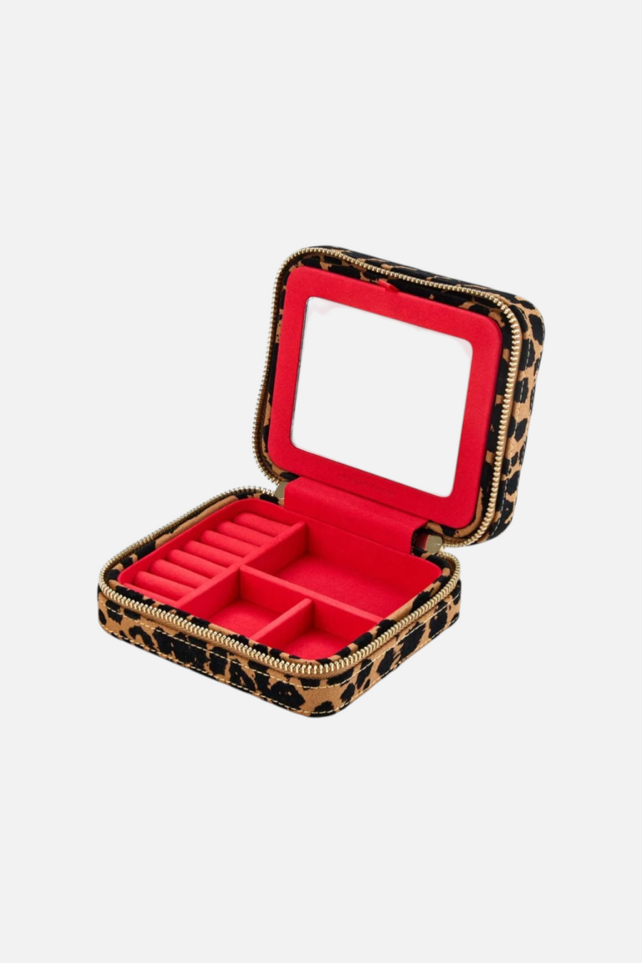Wolf 1834 Savanna Leopard Print Jewelry Zip Case