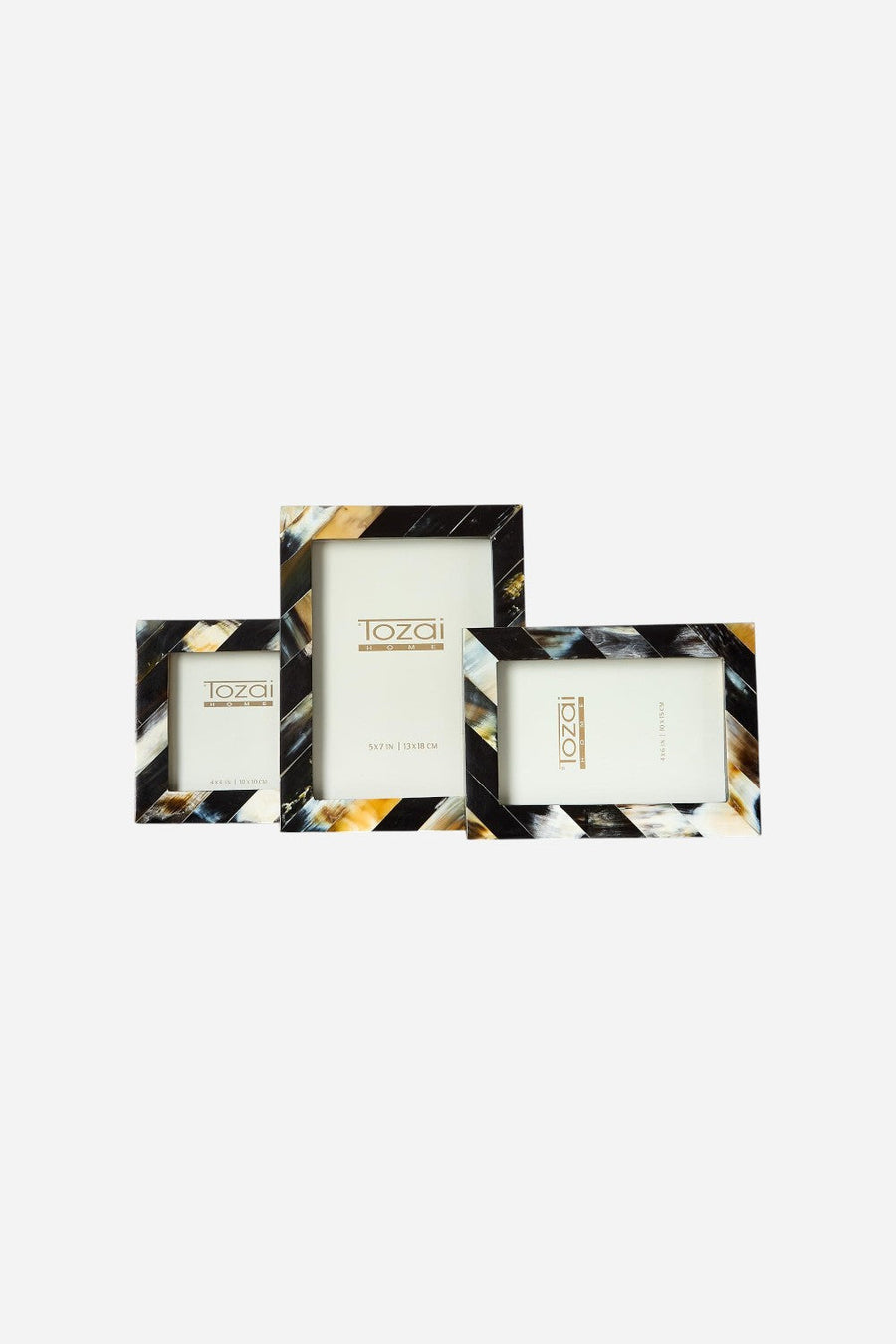 Savoy Black Horn Photo Frame – back view