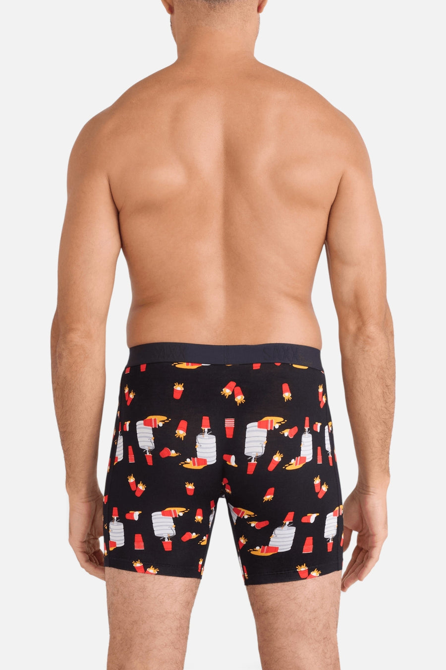 Saxx Men's Vibe Xtra Soft Comfort Boxer Brief Fly in Tapped Out – back view