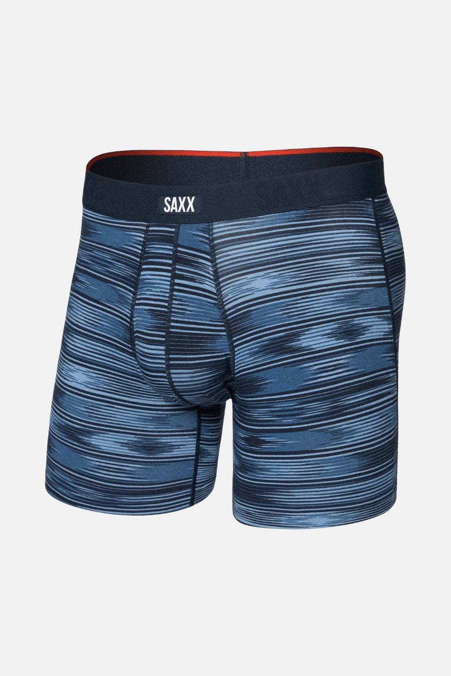SAXX Men's Vibe Xtra Soft Comfort Boxer Brief in Ikat Stripe – front view