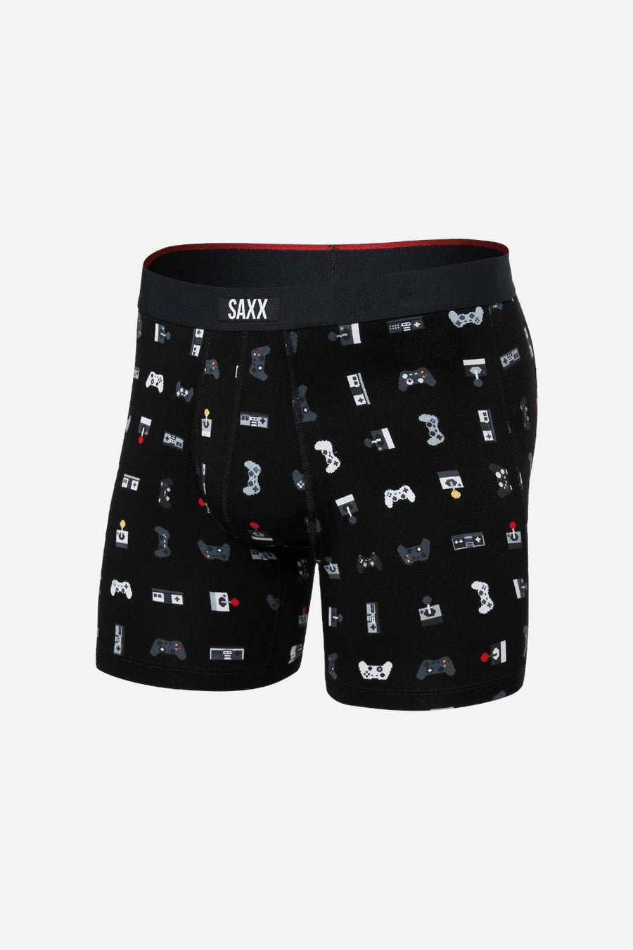 SAXX Vibe Xtra Super Soft Boxer Brief in Gamer-Black – front view