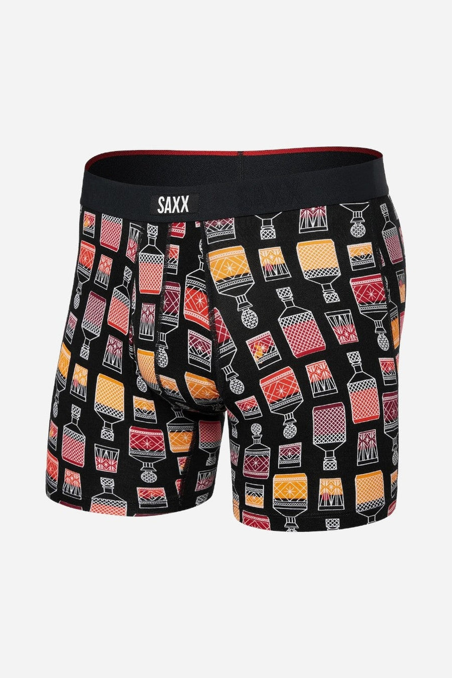 SAXX Vibe Xtra Super Soft Boxer Brief in Top Shelf-Black – three-quarter view