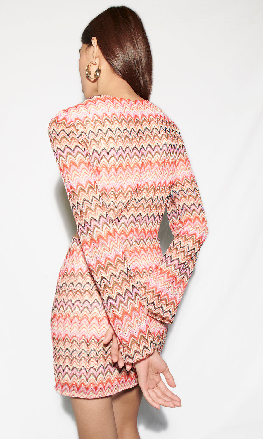 Saylor Augustina Knit Mini Dress in Gelato – back view