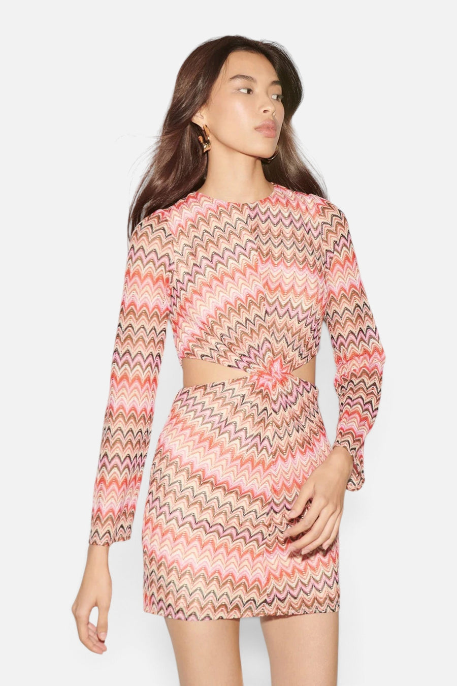 Saylor Augustina Knit Mini Dress in Gelato – on model