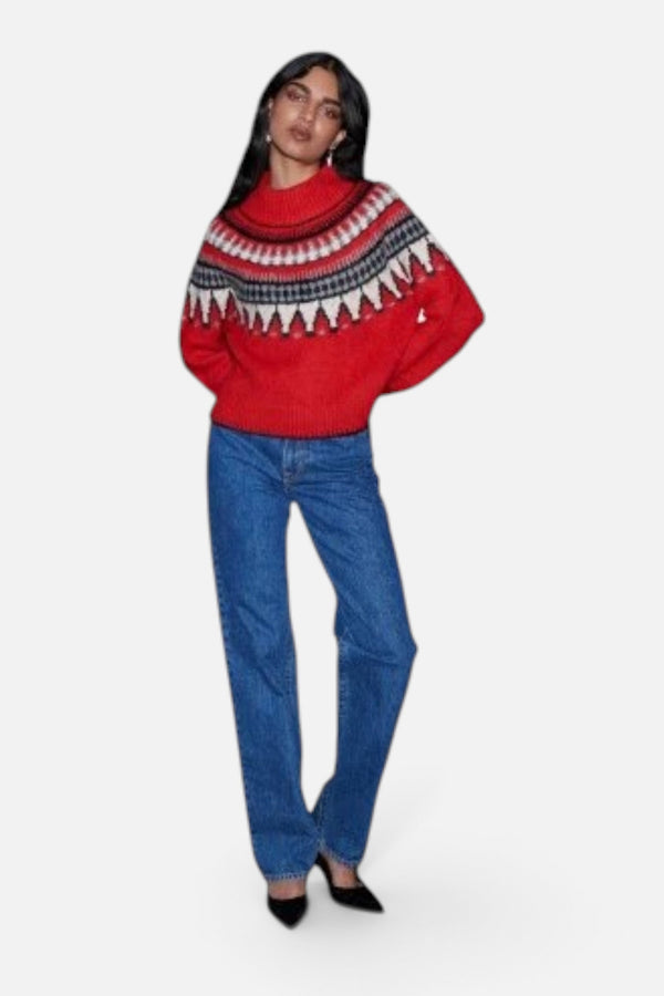 Saylor Ceylona Holiday Fairisle Sweater