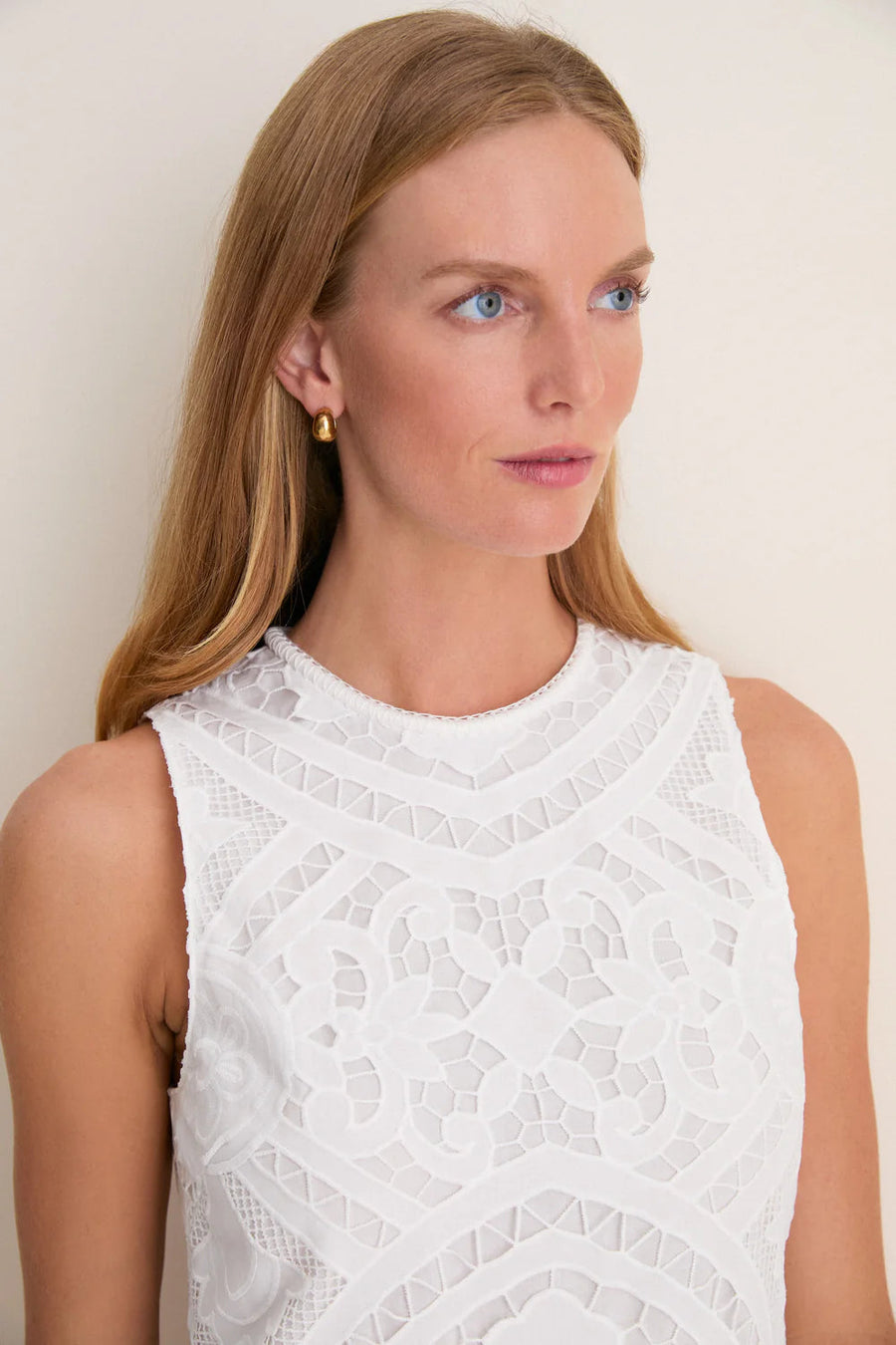 Saylor Margie Mini Dress in White – flat lay