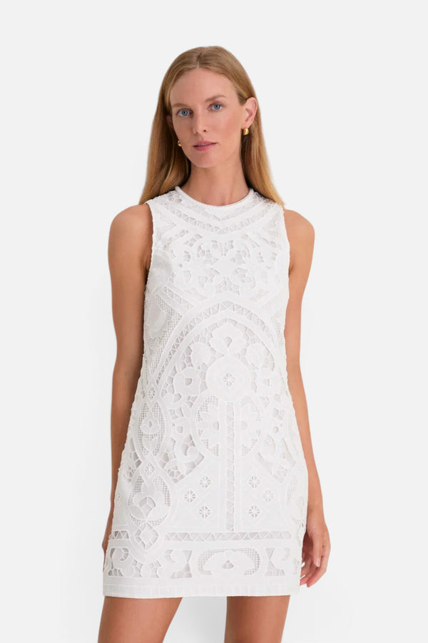 Saylor Margie Mini Dress in White