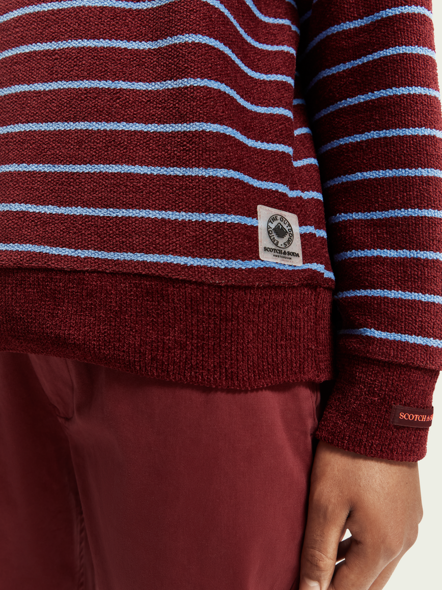 Scotch & Soda 169187 Stripe Felpa Crew Sweat – flat lay