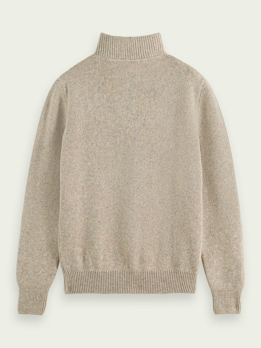 Scotch & Soda 169270 Wool-blended Half-Zip Pullover in Kit Melange – alternate