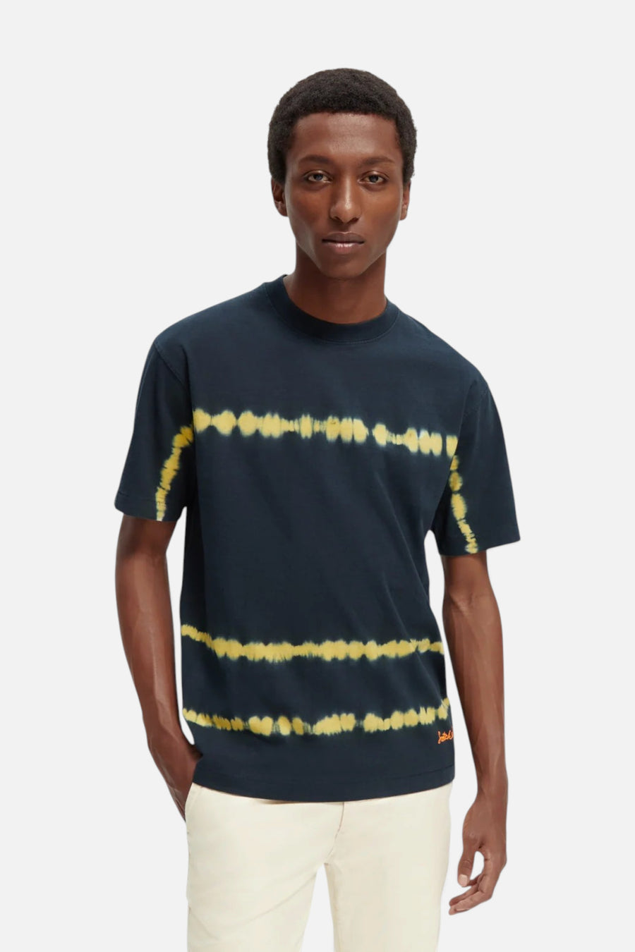 Scotch & Soda Dip-Dye Jersey Tee, Navy – front view