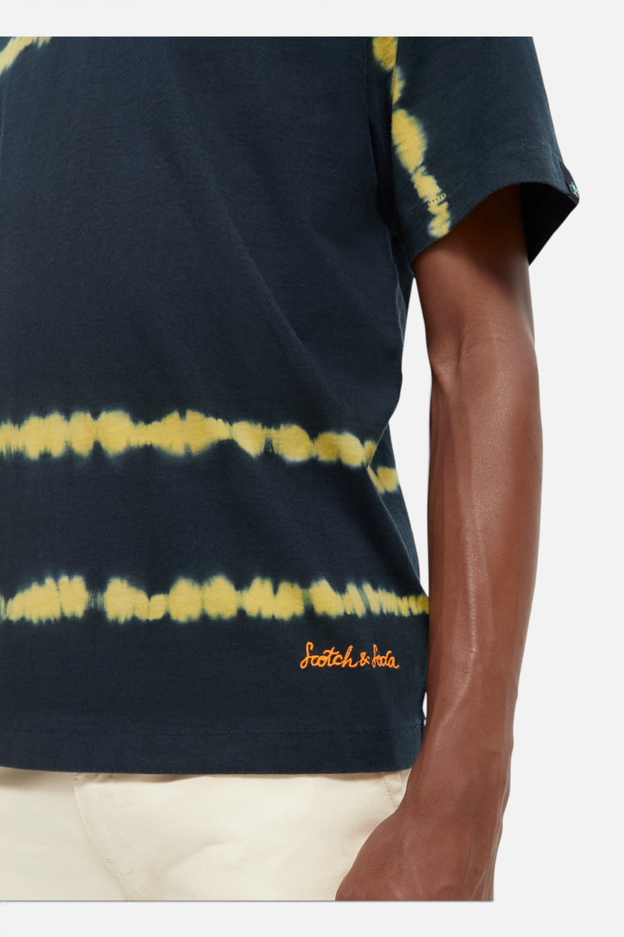 Scotch & Soda Dip-Dye Jersey Tee, Navy – side view
