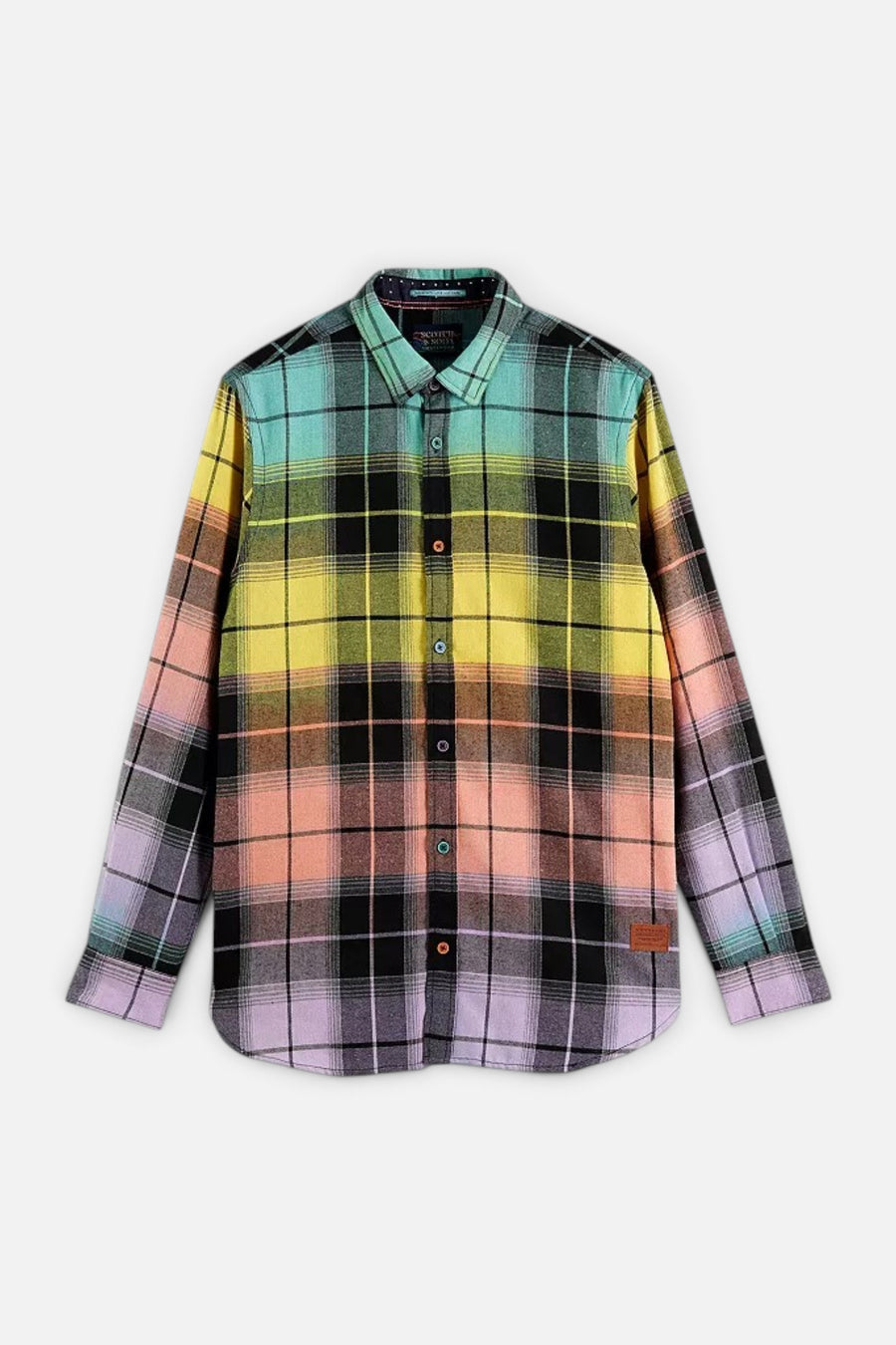 Scotch & Soda Gradient Flannel Check Shirt – front view