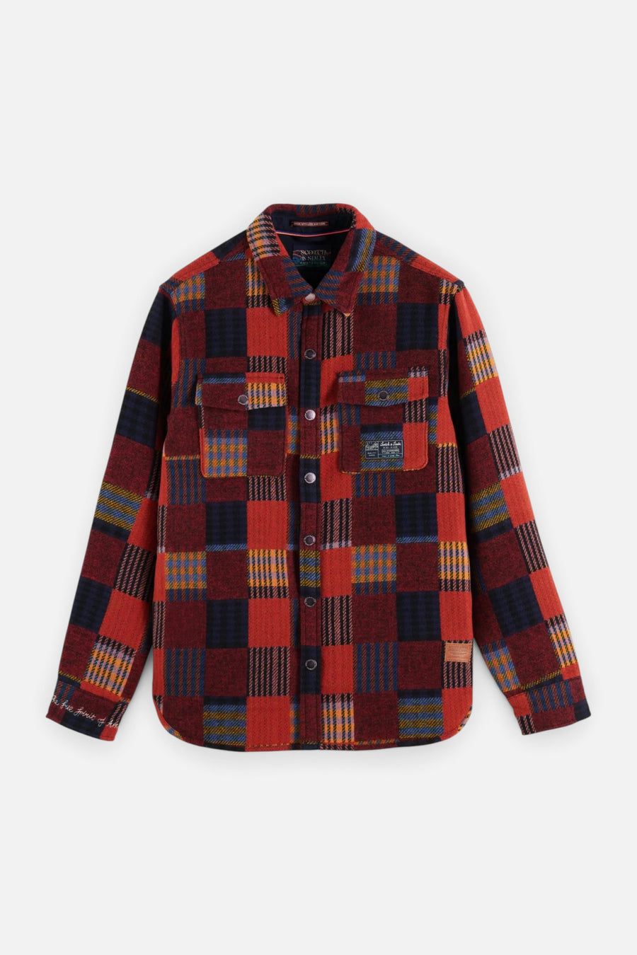 Scotch & Soda Jacquard Patchwork-Check Overs – front view