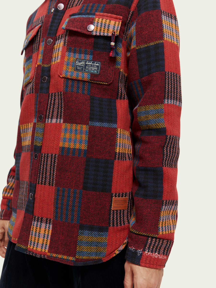 Scotch & Soda Jacquard Patchwork-Check Overs – side view