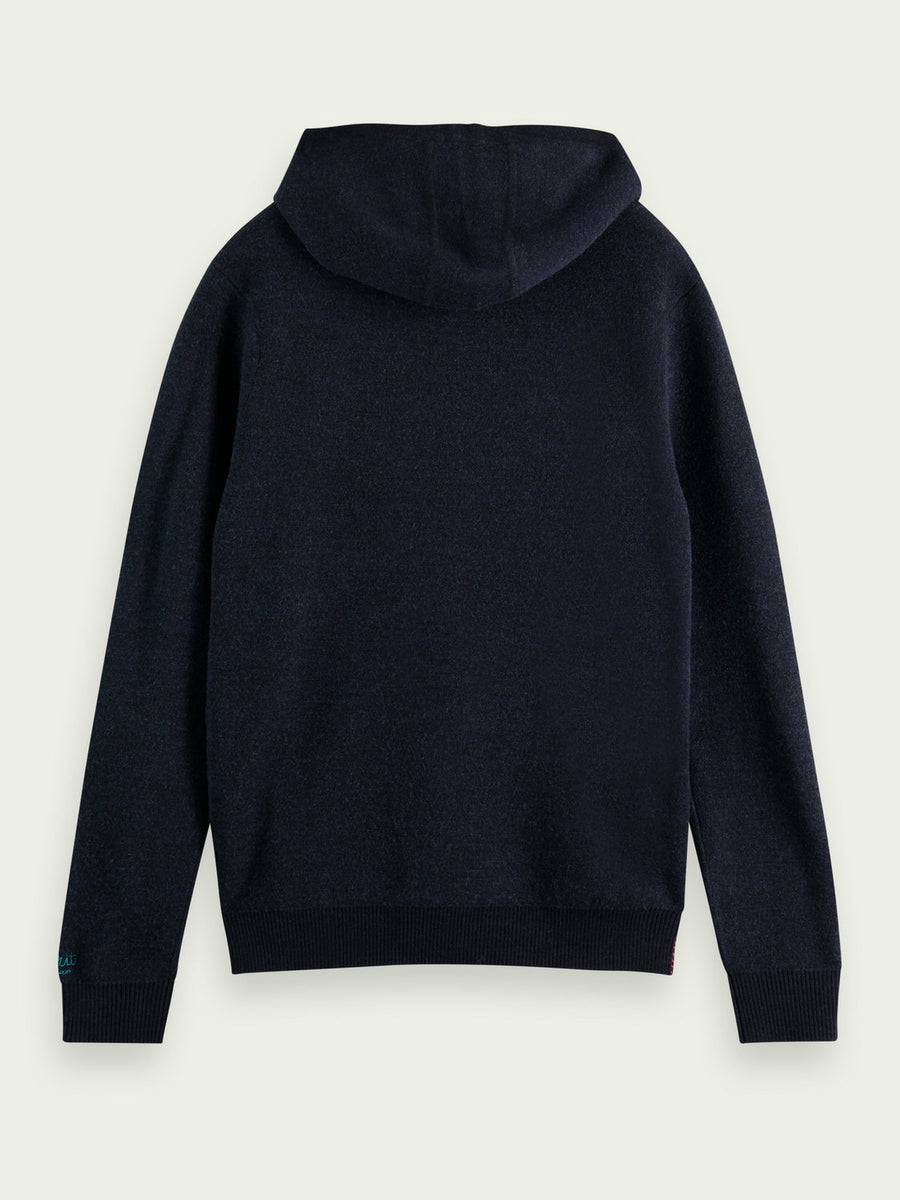 Scotch & Soda Knit Wool Blended Hoodie (169312 041) – alternate