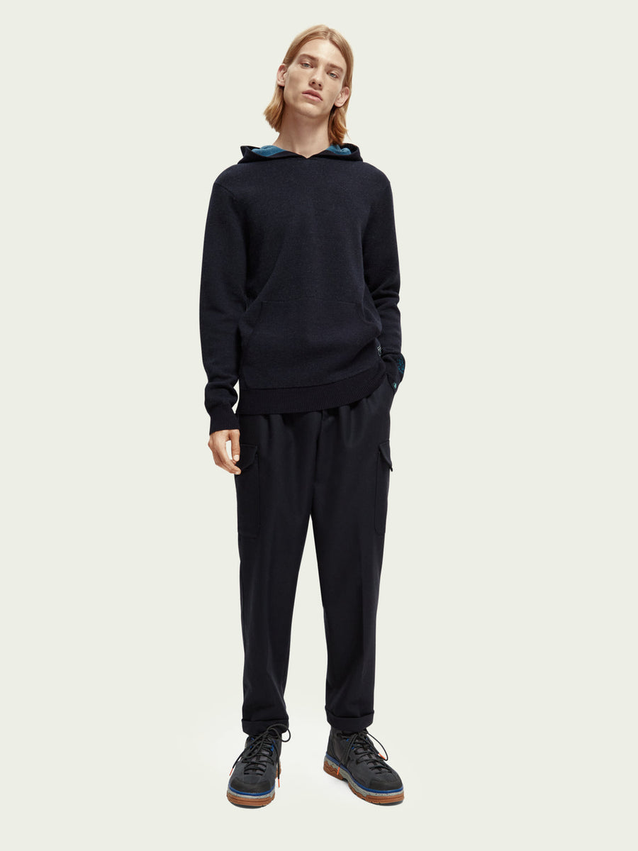 Scotch & Soda Knit Wool Blended Hoodie (169312 041) – back view