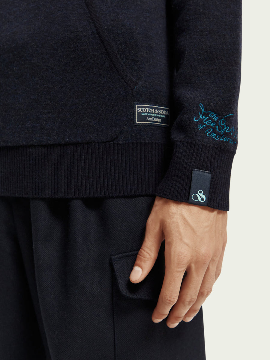 Scotch & Soda Knit Wool Blended Hoodie (169312 041) – detail