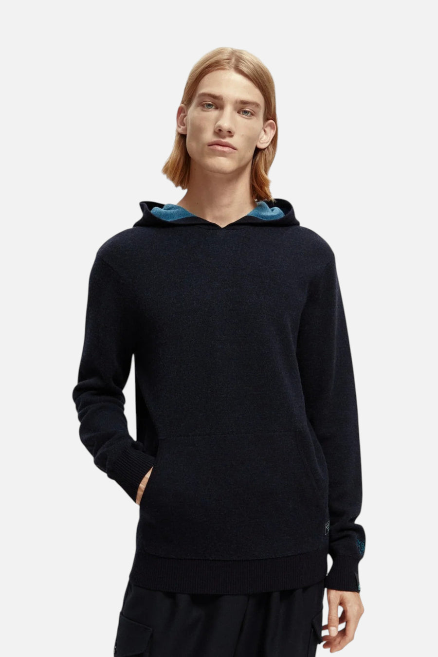 Scotch & Soda Knit Wool Blended Hoodie (169312 041) – front view
